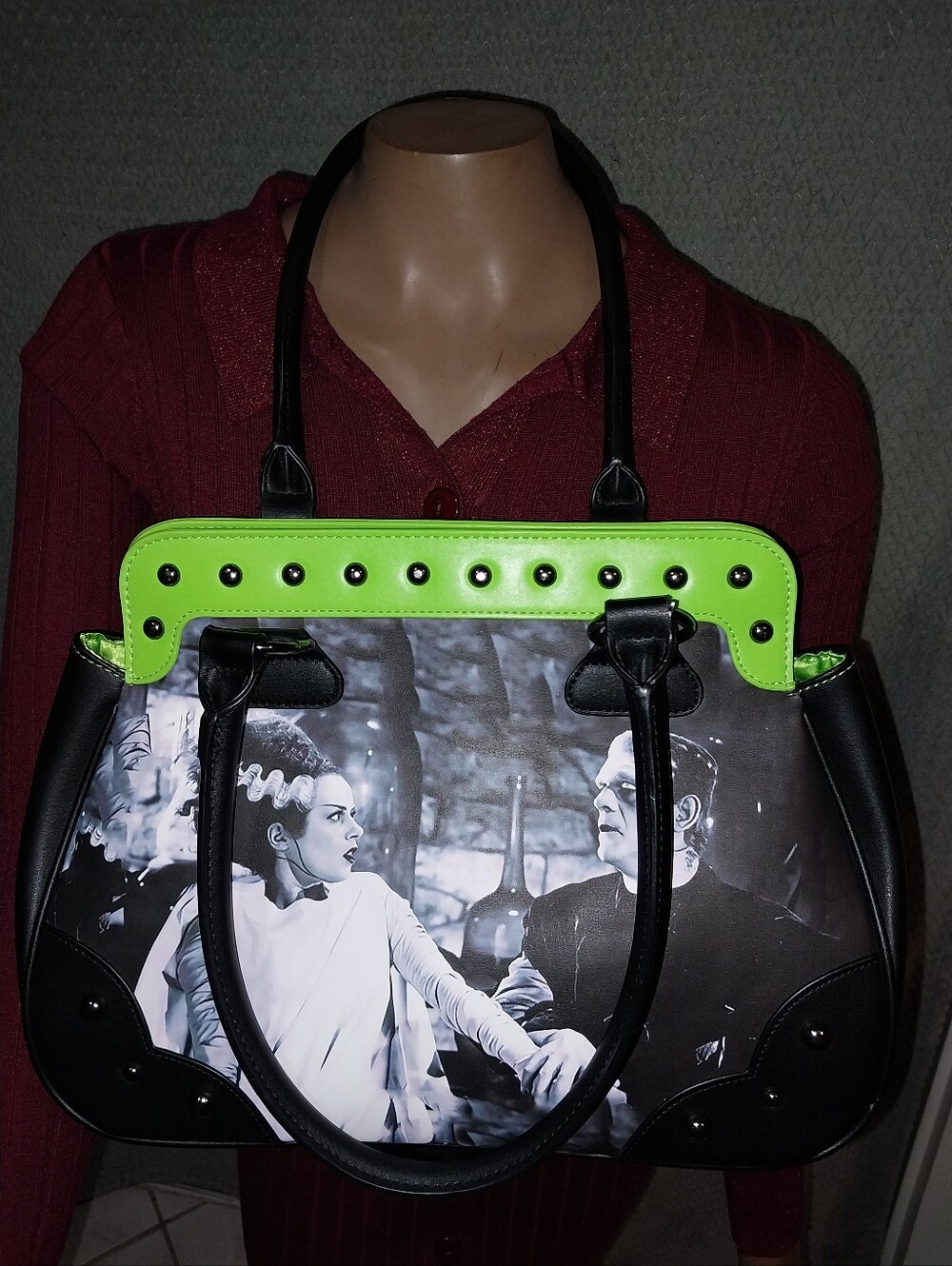 Rock Rebel Universal Bride Of Frankenstein We Belong Dead Handbag Bag. NWOT - Picture 11 of 15